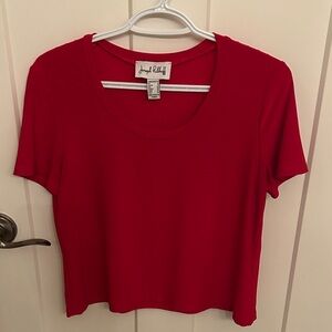 Joseph Ribkoff Red Short Sleeve Top, size 10, made in Canada